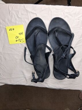 Aldo Black Strappy Flat Sandals
